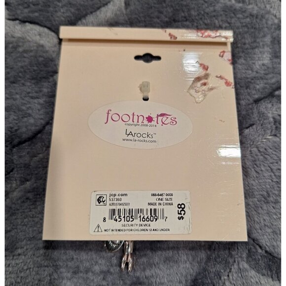 NWT Footnotes Too Stainless Steel Bangle Bracelet With Charms "I Love You To The - Picture 5 of 5